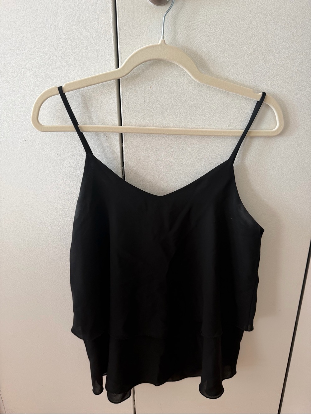 Newbury Kustom Black Layered Spaghetti Strap Cami